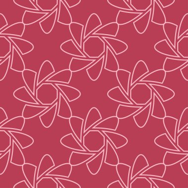 Kırmızı ve soluk pembe geometrik süsleme. Web, Tekstil ve duvar kağıtları için seamless modeli