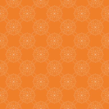 Beyaz çiçek süsleme portakal. Tekstil ve duvar kağıtları için seamless modeli