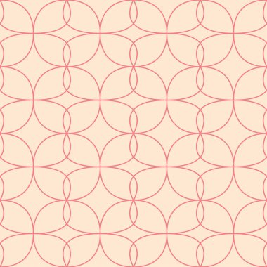 Kırmızı ve bej geometrik seamless modeli web, Tekstil ve duvar kağıtları için