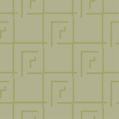 Zeytin yeşili geometrik süsleme. Web, Tekstil ve duvar kağıtları için seamless modeli