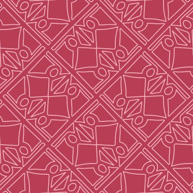 Kırmızı ve soluk pembe geometrik seamless modeli web, Tekstil ve duvar kağıtları için