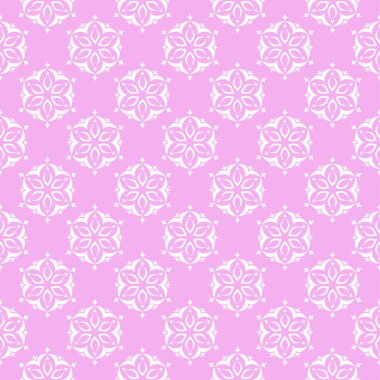 Çiçek renkli seamless modeli. Mor pembe arka plan duvar kağıtları için çiçeğe elemanları ile.