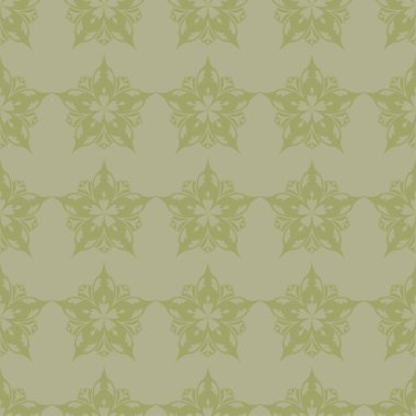 Zeytin yeşili çiçek süs tasarım. Tekstil ve duvar kağıtları için seamless modeli