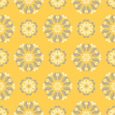Sarı çiçek seamless modeli. Arka plan duvar kağıtları, Tekstil ve kumaş için çiçek tasarımları ile