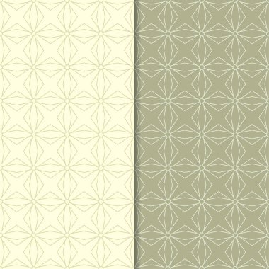 Zeytin yeşili kesintisiz geometrik desenler web, Tekstil ve duvar kağıtları için ayarla