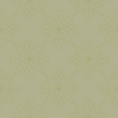 Zeytin yeşili çiçek süsleme. Tekstil ve duvar kağıtları için seamless modeli