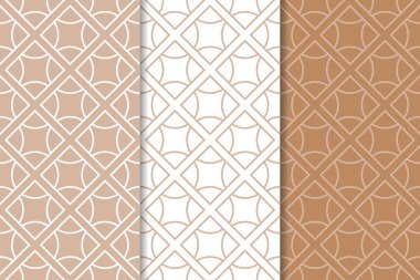 Kahverengi ve beyaz geometrik Dikişsiz desen web, Tekstil ve duvar kağıtları için