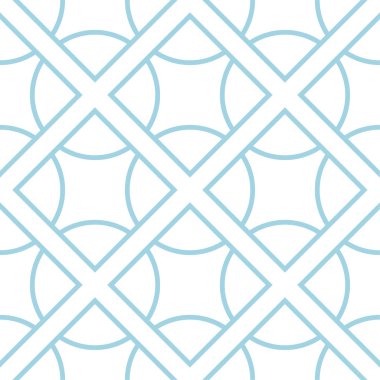 Beyaz ve mavi geometrik seamless modeli web, Tekstil ve duvar kağıtları için