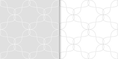 Işık gri geometrik süsler. Web, Tekstil ve duvar kağıtları için dikişsiz desen seti