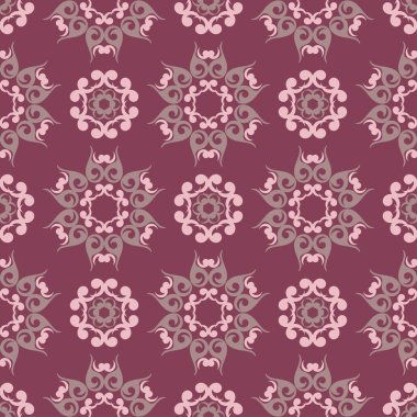 Sorunsuz arka plan. Çiçek mor kırmızı desenli duvar kağıtları, Tekstil ve kumaş için