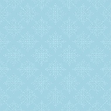 Mavi zemin üzerine beyaz çiçek desenli. Tekstil ve duvar kağıtları için sorunsuz süsleme