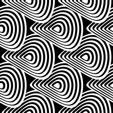 Siyah ve beyaz geometrik süsleme. Web, Tekstil ve duvar kağıtları için seamless modeli