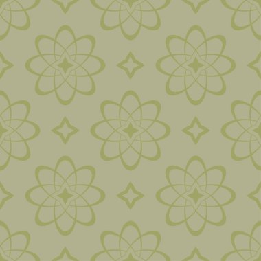 Zeytin yeşili çiçek süsleme. Tekstil ve duvar kağıtları için seamless modeli