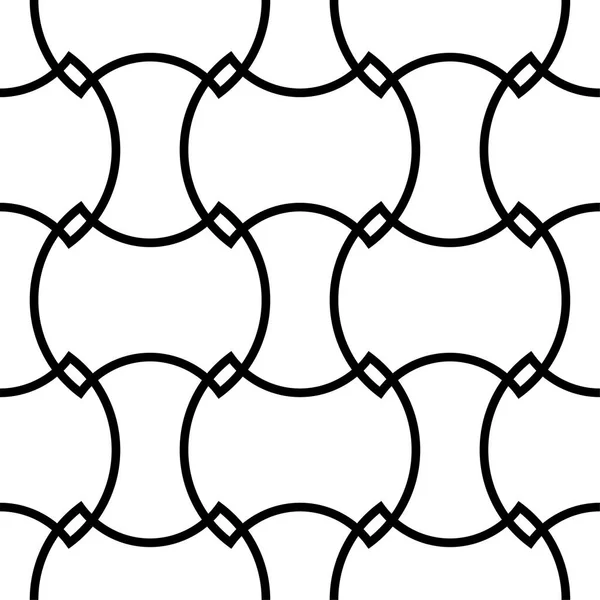 Biały Czarny Ornament Geometryczny Wzór Dla Sieci Web Tkaniny Tapety — Wektor stockowy