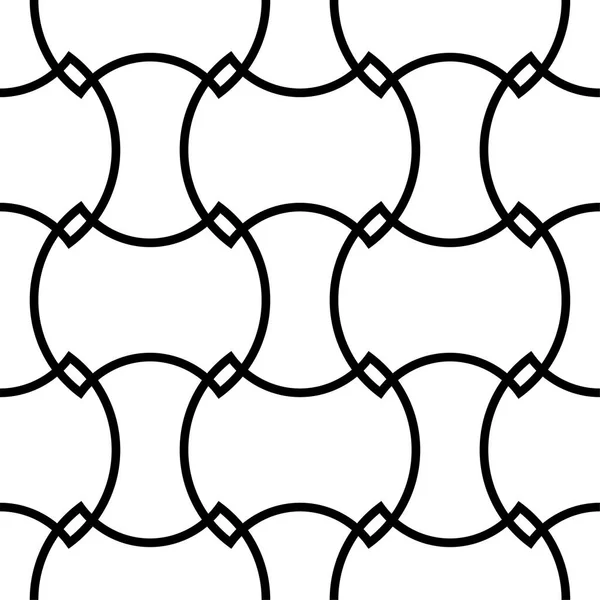 White Black Geometric Ornament Seamless Pattern Web Textile Wallpapers — Stock Vector