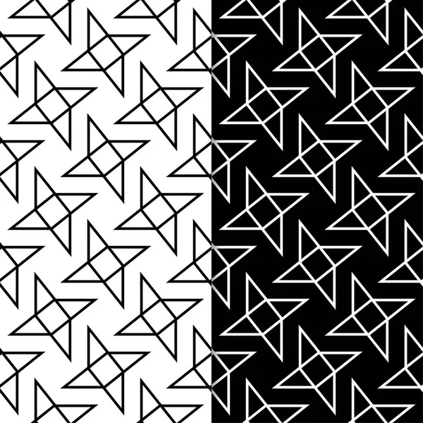 Motifs Géométriques Sans Couture Noir Blanc Pour Toile Textile Papiers — Image vectorielle