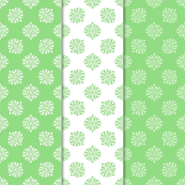 Blumenhintergründe Mit Farbigen Nahtlosen Mustern Designs Für Tapeten Und Textilien — Stockvektor