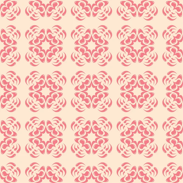 Bej renkli arka plan üzerinde kırmızı çiçek tasarım. Tekstil ve duvar kağıtları için seamless modeli