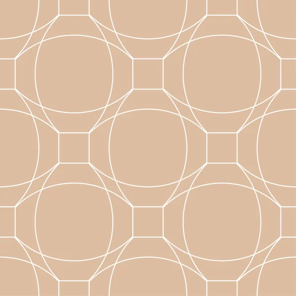 Ornement Géométrique Beige Blanc Modèle Sans Couture Pour Toile Textile — Image vectorielle