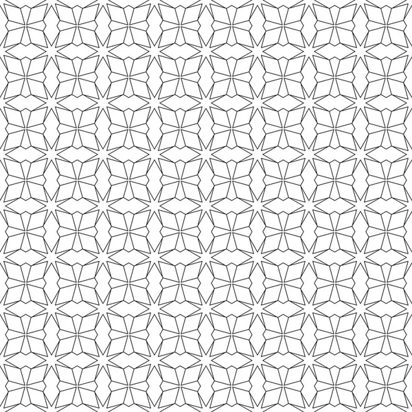 Geometrický Ornament Černá Bílé Bezešvé Vzor Pro Web Textil Tapety — Stockový vektor