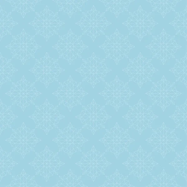 Padrão Floral Branco Fundo Azul Ornamento Sem Costura Para Têxteis — Vetor de Stock