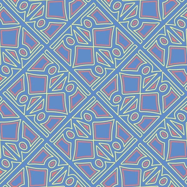 Fond Géométrique Modèle Sans Couture Bleu Pour Papiers Peints Textiles — Image vectorielle