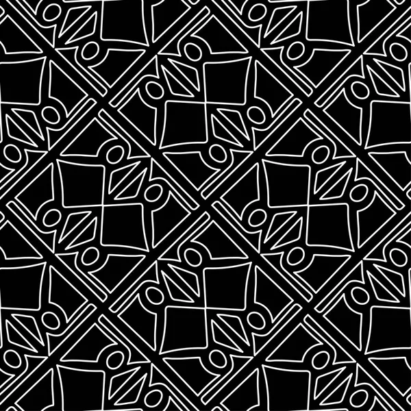 Černá Bílá Geometrický Vzor Bezešvé Pro Web Textil Tapety — Stockový vektor