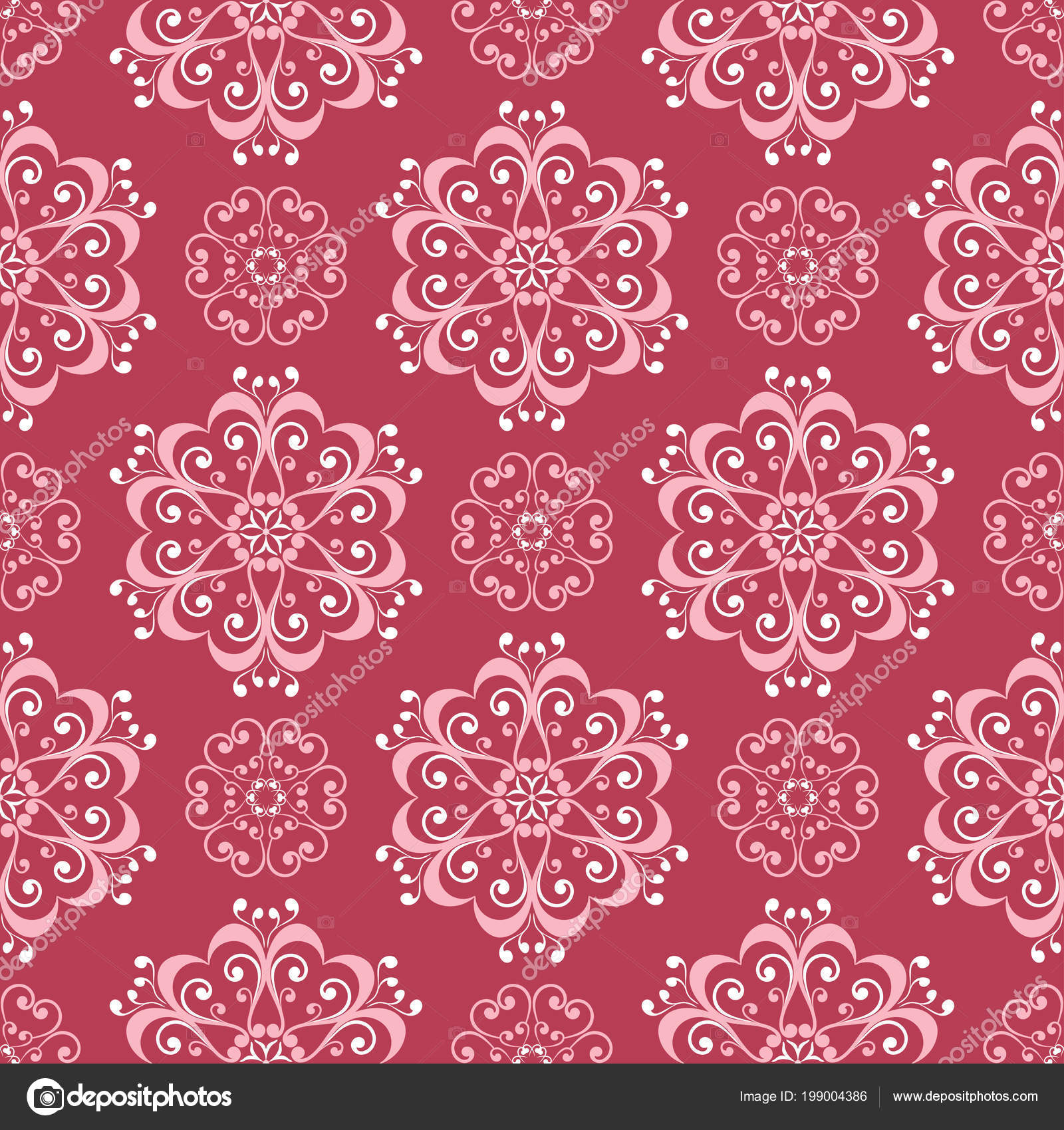 Red And Beige Floral Background Colored Seamless Pattern For Wallpapers, Red And Beige Floral Background Colored Seamless Pattern For Wallpapers,