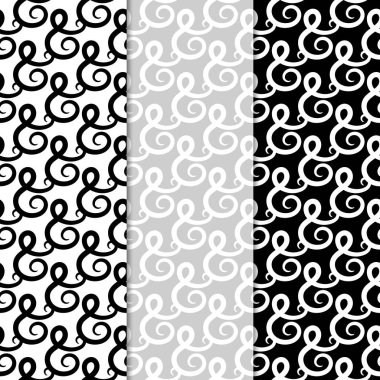 Soyut Dikişsiz desen. Siyah beyaz tek renkli arka planlar Tekstil, duvar kağıtları ve kumaşlar için