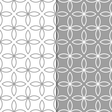 Web, Tekstil ve duvar kağıtları için dikişsiz desen gri ve beyaz geometrik dizi