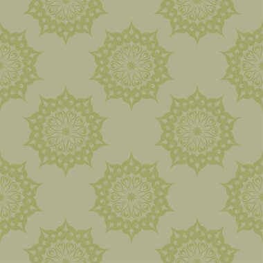 Zeytin yeşili çiçek süs tasarım. Tekstil ve duvar kağıtları için seamless modeli