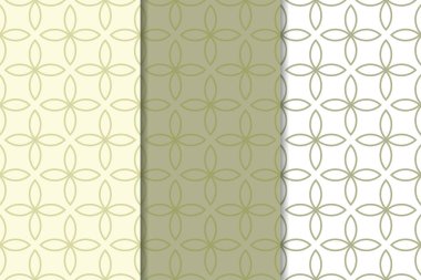 Web, Tekstil ve duvar kağıtları için dikey Dikişsiz desen zeytin yeşil ve beyaz geometrik dizi