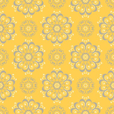 Sarı çiçek seamless modeli. Arka plan duvar kağıtları, Tekstil ve kumaş için çiçek tasarımları ile