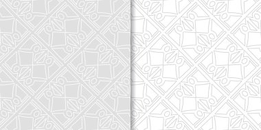 Web, Tekstil ve duvar kağıtları için ışık gri geometrik Dikişsiz desen