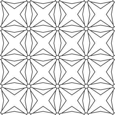 Beyaz ve siyah tek renkli geometrik yazdır. Web, Tekstil ve duvar kağıtları için seamless modeli