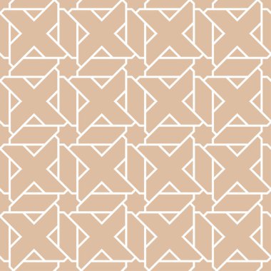 Bej ve beyaz geometrik seamless modeli web, Tekstil ve duvar kağıtları için