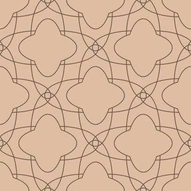 Bej ve kahverengi geometrik süsleme. Web, Tekstil ve duvar kağıtları için seamless modeli