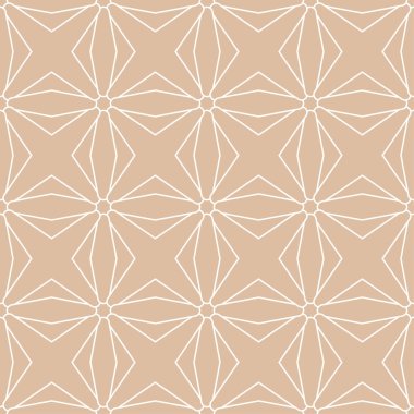 Bej ve beyaz geometrik yazdırın. Web, Tekstil ve duvar kağıtları için seamless modeli