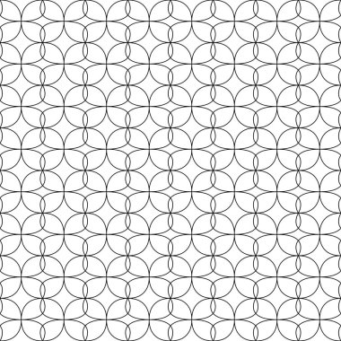 Beyaz arka planda siyah geometrik seamless modeli. Süsleme için web, Tekstil ve duvar kağıtları