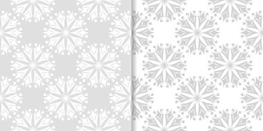 Çiçek arka ışık gri kümesi. Tekstil ve duvar kağıtları için dikişsiz desen