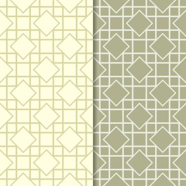 Zeytin yeşili kesintisiz geometrik desenler web, Tekstil ve duvar kağıtları için ayarla