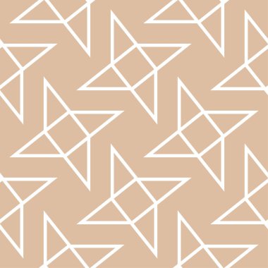 Bej ve beyaz geometrik seamless modeli web, Tekstil ve duvar kağıtları için