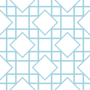 Beyaz ve mavi geometrik yazdırın. Web, Tekstil ve duvar kağıtları için seamless modeli