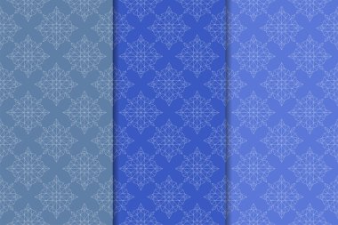 Çiçek süsler kümesi. Mavi dikey Dikişsiz desen. Duvar kağıdı arka plan