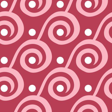 Kırmızı sorunsuz arka plan. Geometrik desen duvar kağıtları, Tekstil ve kumaş için pembe ve bej