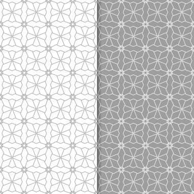 Web, Tekstil ve duvar kağıtları için dikişsiz desen gri ve beyaz geometrik dizi