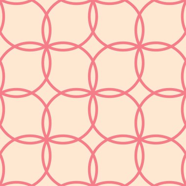 Kırmızı ve bej geometrik süsleme. Web, Tekstil ve duvar kağıtları için seamless modeli