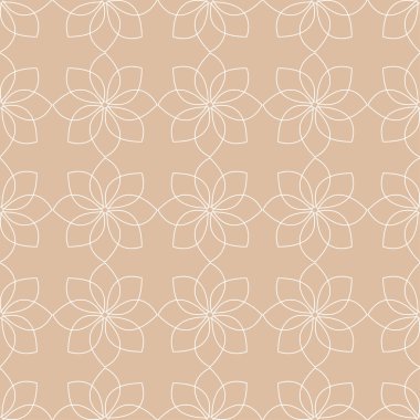 Bej ve beyaz geometrik yazdırın. Web, Tekstil ve duvar kağıtları için seamless modeli