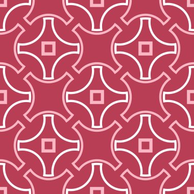 Geometrik seamless modeli. Duvar kağıtları, Tekstil ve kumaş için soluk kırmızı ve bej arka plan