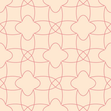 Geometrik süsleme. Kırmızı ve bej seamless modeli web, Tekstil ve duvar kağıtları için